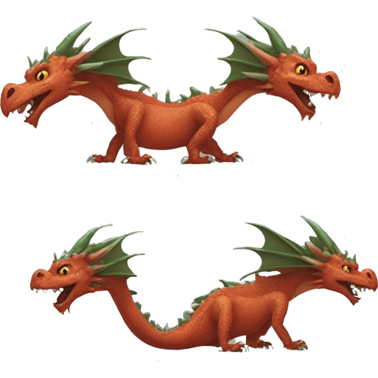 dragon with on body and three heads  emoji