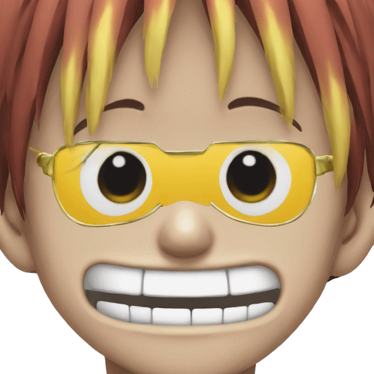 monkey d luffy with yellow hair eye patch emoji