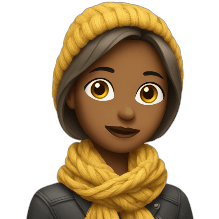 Scarf girl in car emoji