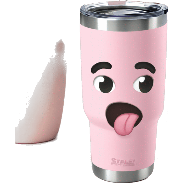 Stanley tumbler light pink 30 oz emoji