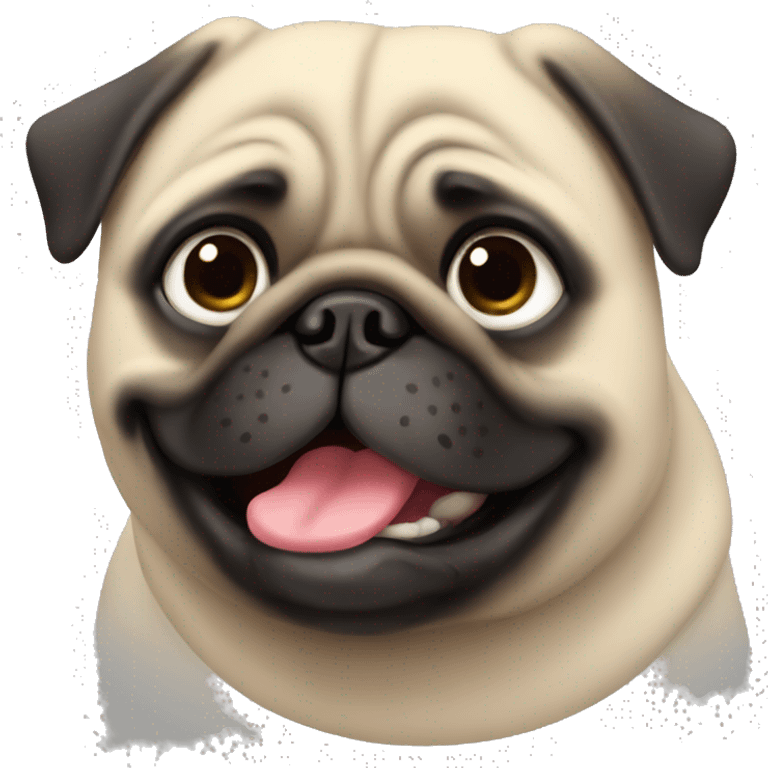 Chubby pug emoji