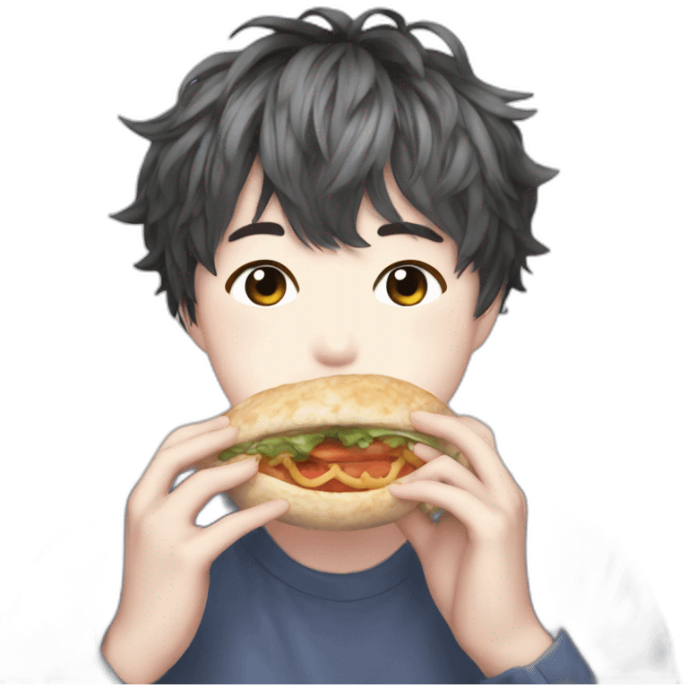 min Yoongi eating Jin emoji