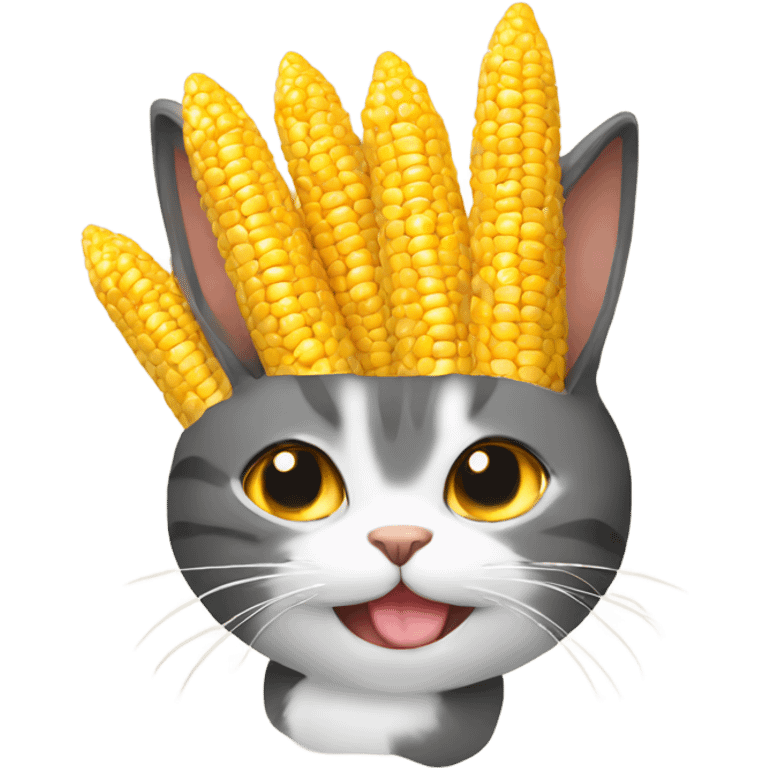 cat with corn emoji