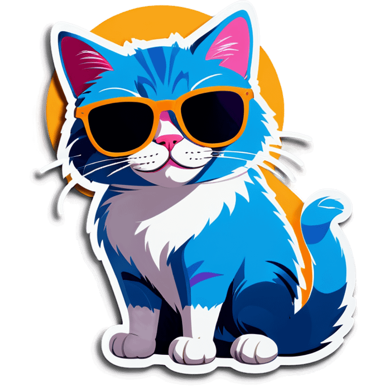 Cat with sunglasses emoji