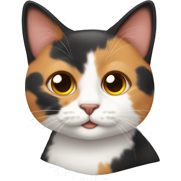 cute calico cat emoji