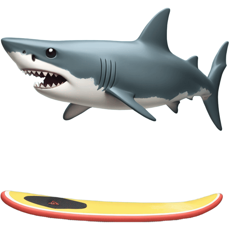 A shark surf boarding  emoji