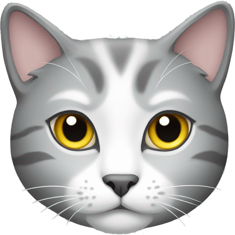 Gray and white cat  emoji