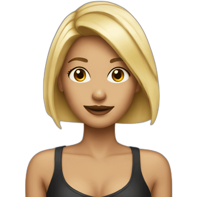 dirty blonde nightclub girl emoji