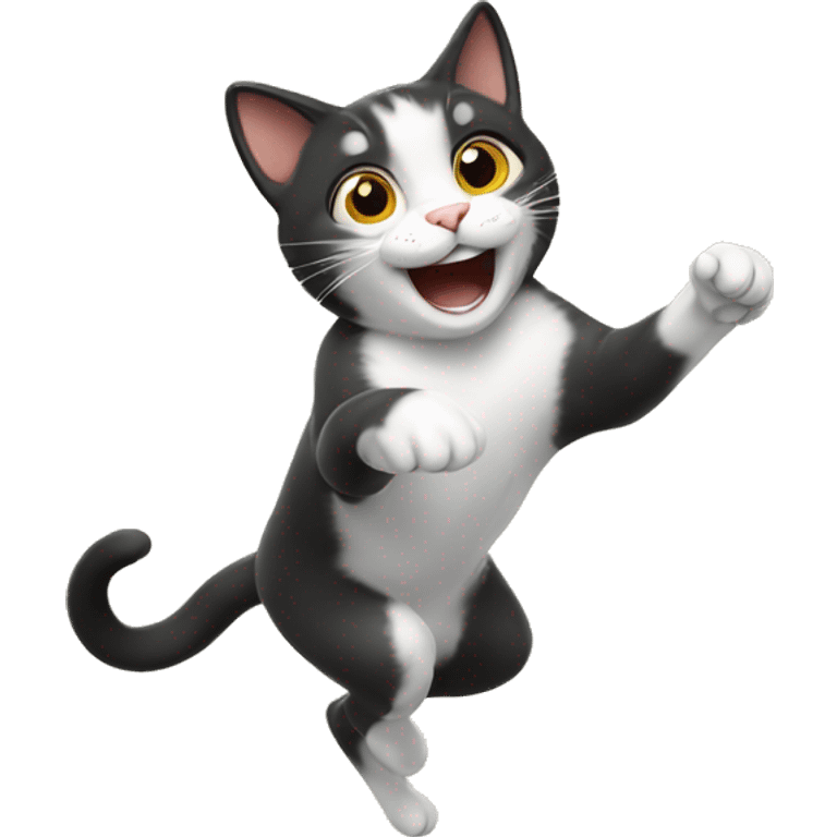 Happy Jumping Cat emoji