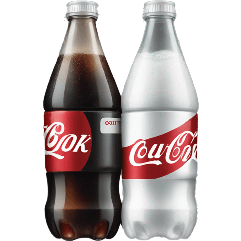 two bottles of diet coke being clinked together emoji