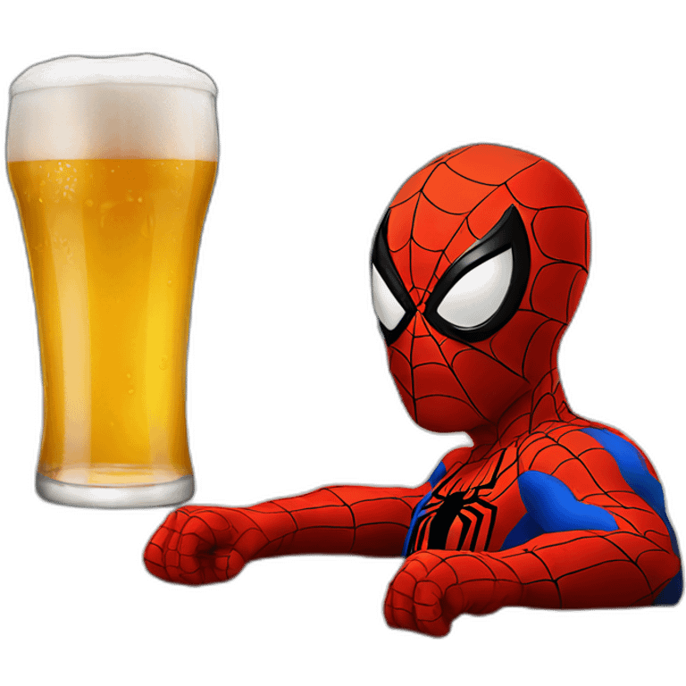 Spiderman cerveza emoji