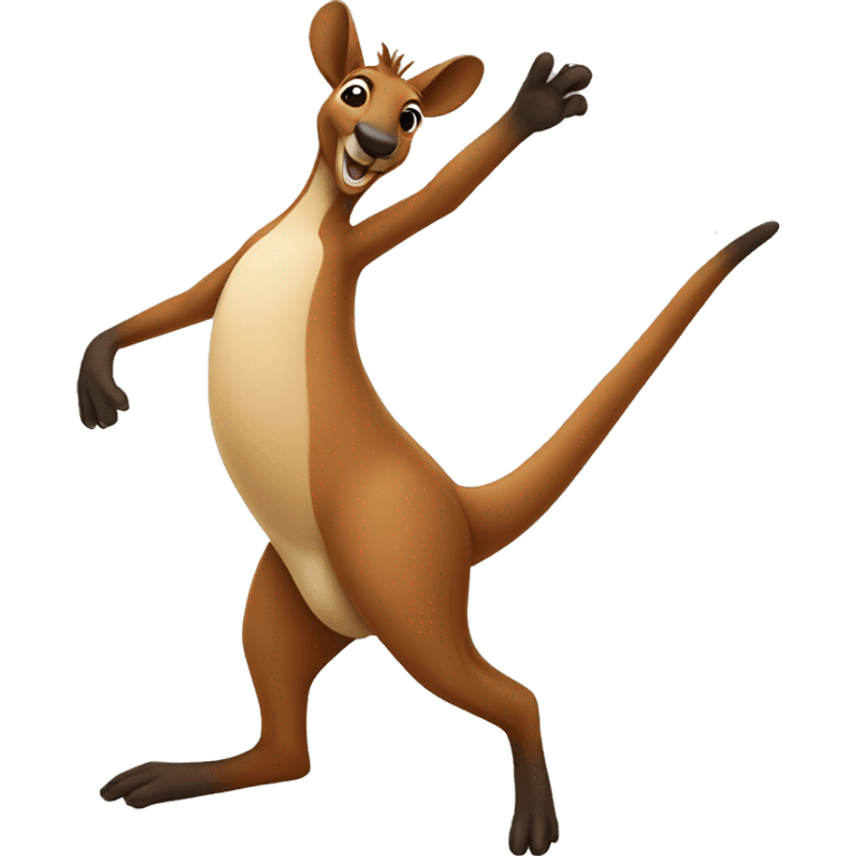 A dancing kangaroo emoji