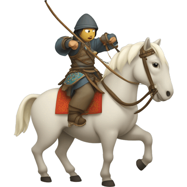 Mongol archer on horseback emoji