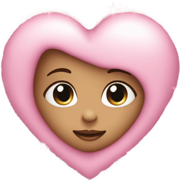 Baby pink heart with sparkles emoji