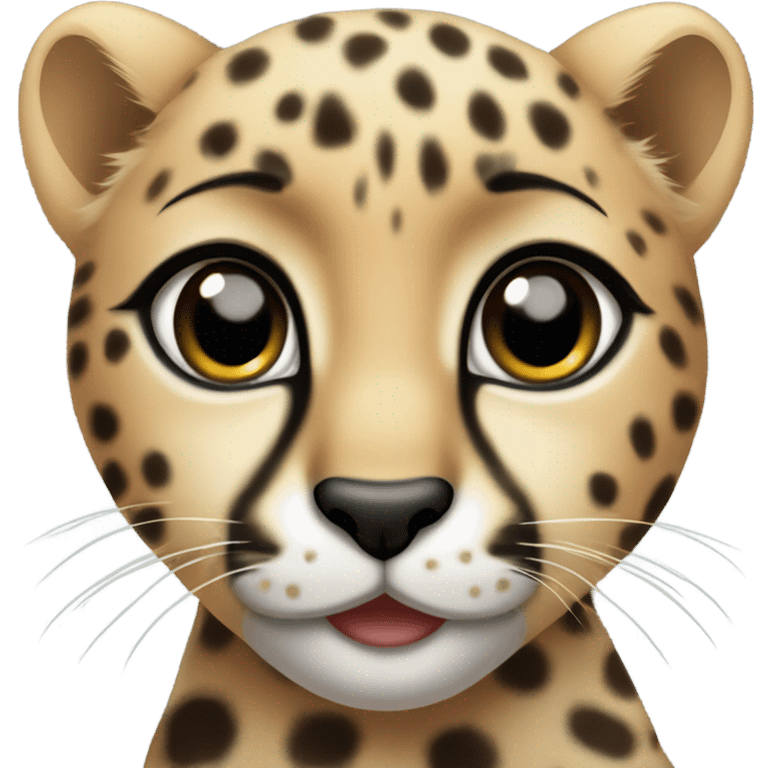 Baby cheetah face emoji