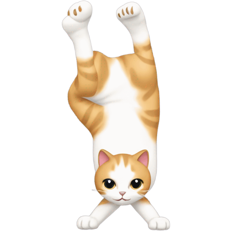 Cat doing handstand  emoji