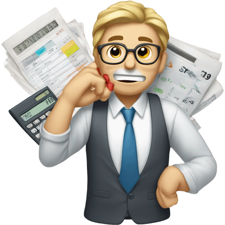 Accountant with a toothache emoji