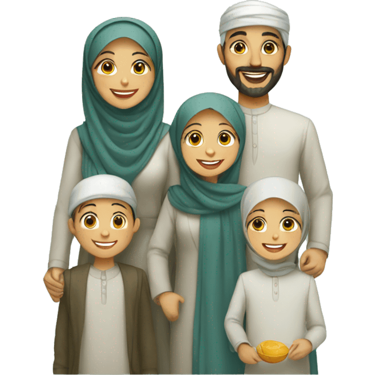 Happy Muslims family emoji