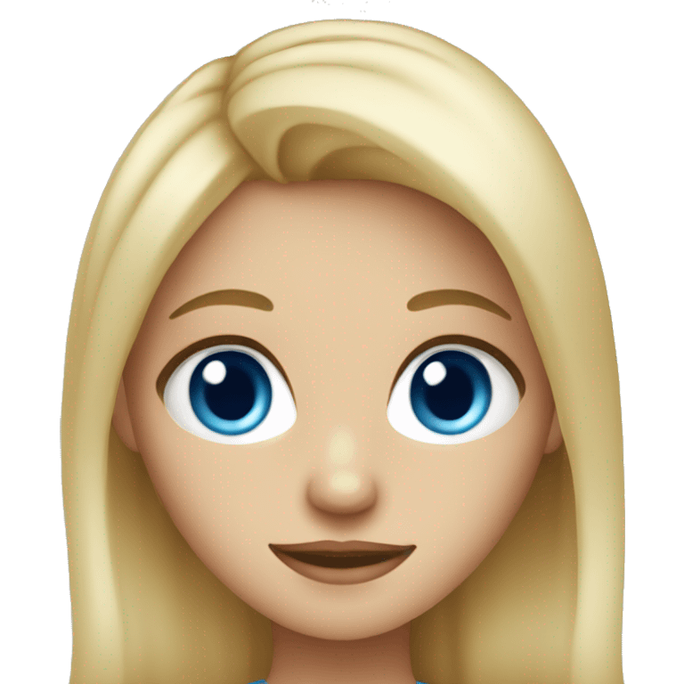 blonde girl with blue eyes  emoji