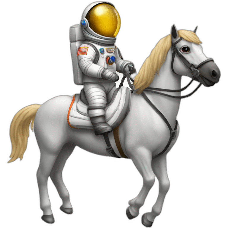 Horse riding astronaut emoji