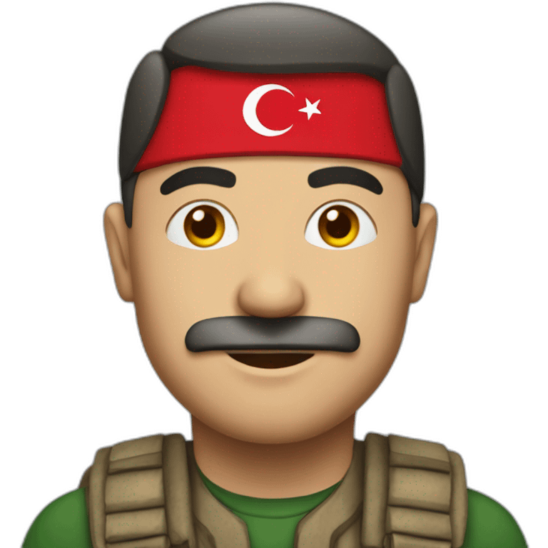 man with Turkiye flag emoji