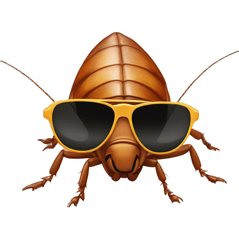 Cockroach with sunglasses emoji