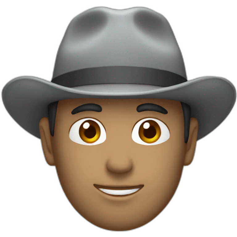 gray hat emoji