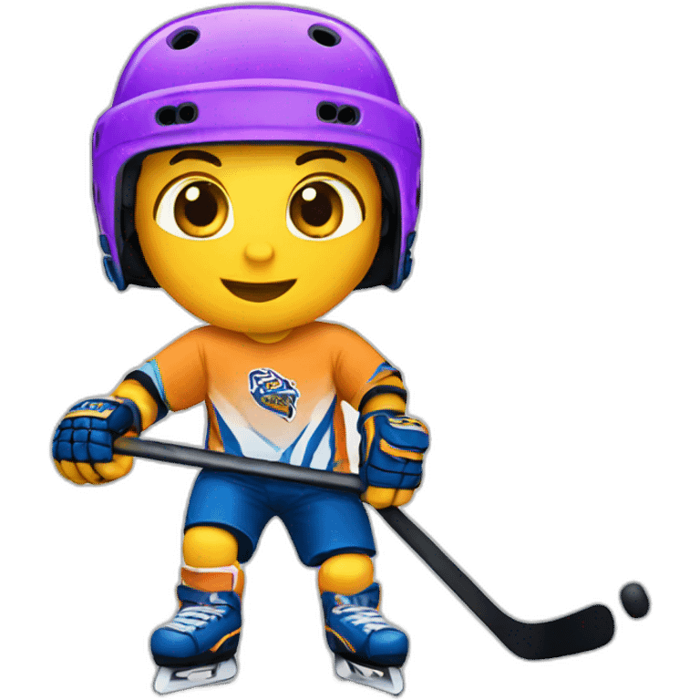 Roller hockey emoji