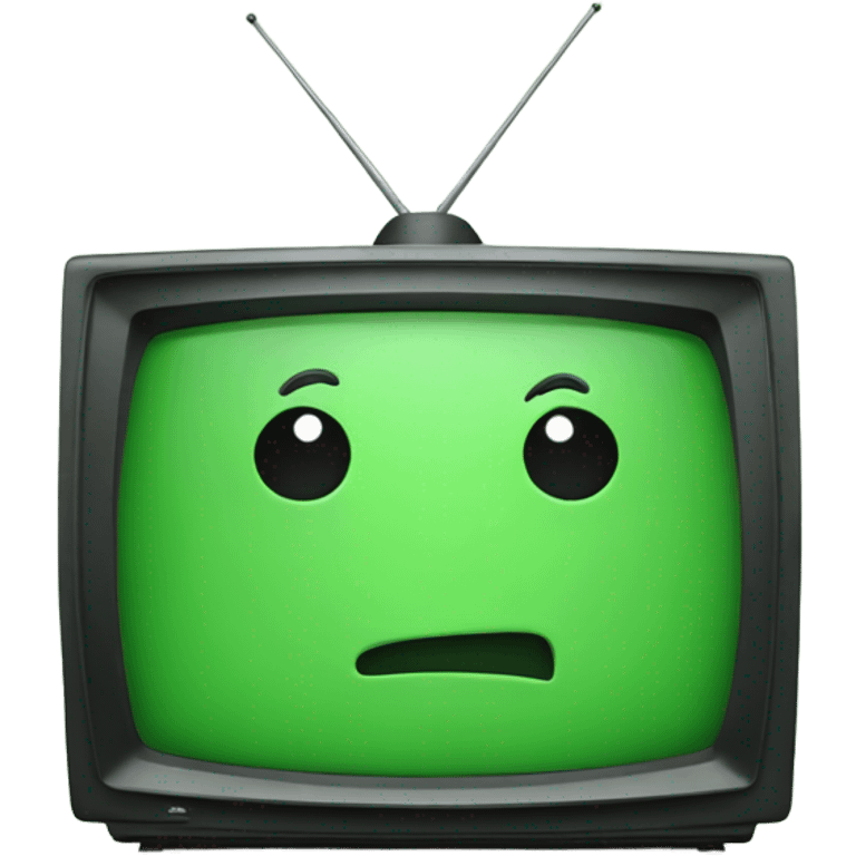 Green tv happy emoji