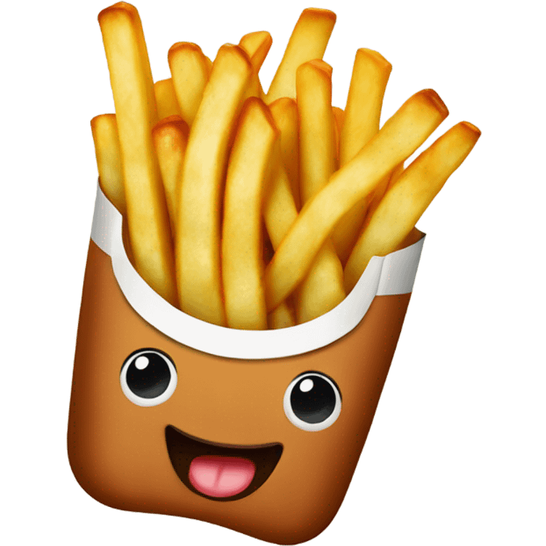 French fries with a wiener emoji