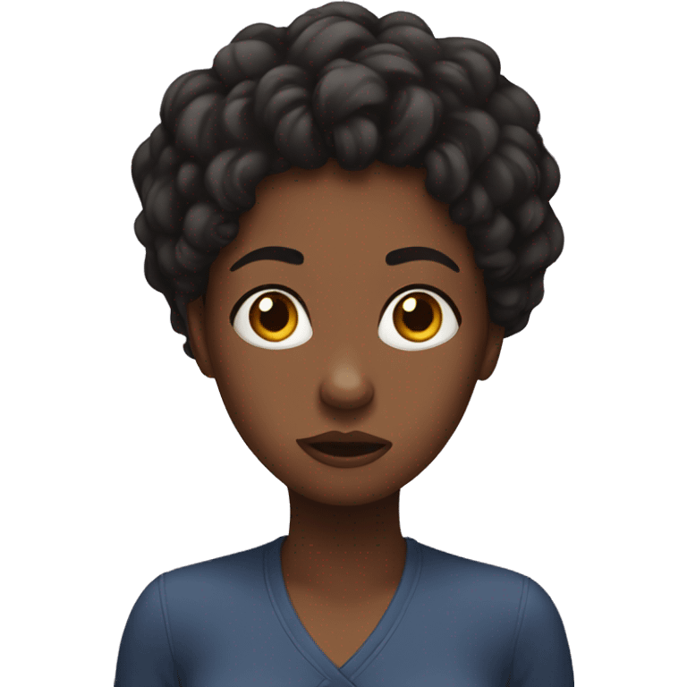 Confused black girl emoji