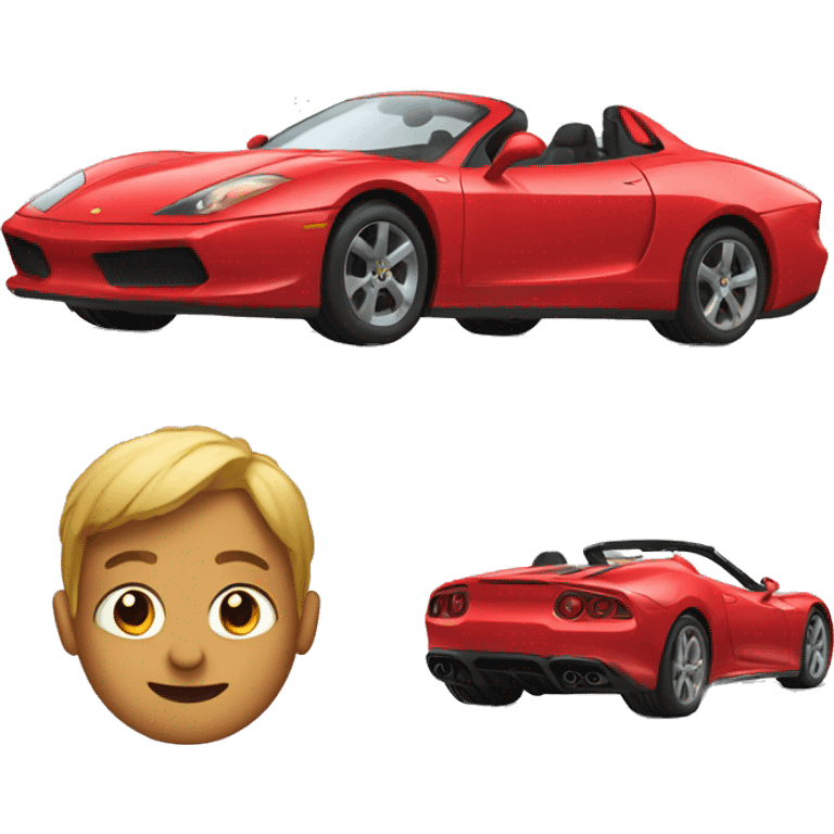 AI in red sports car emoji