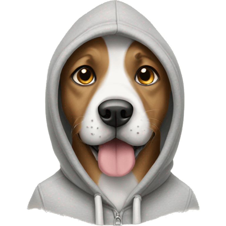 dog wearing a hoodie emoji