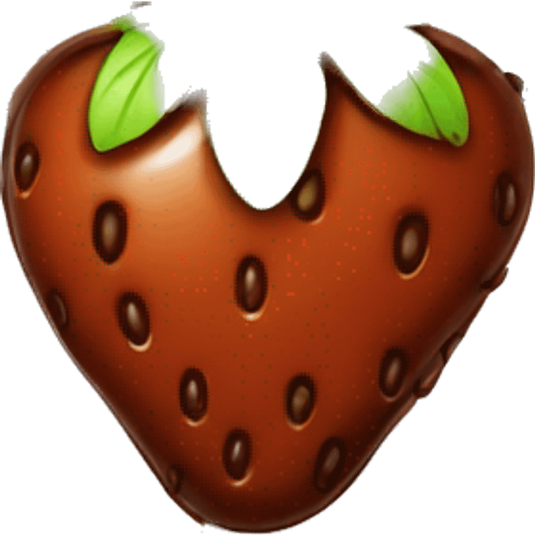 Strawberry with choclate saus emoji