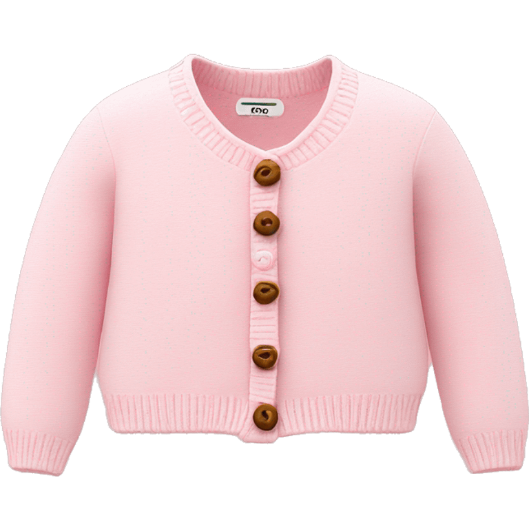 Baby pink cardigan with bow  emoji