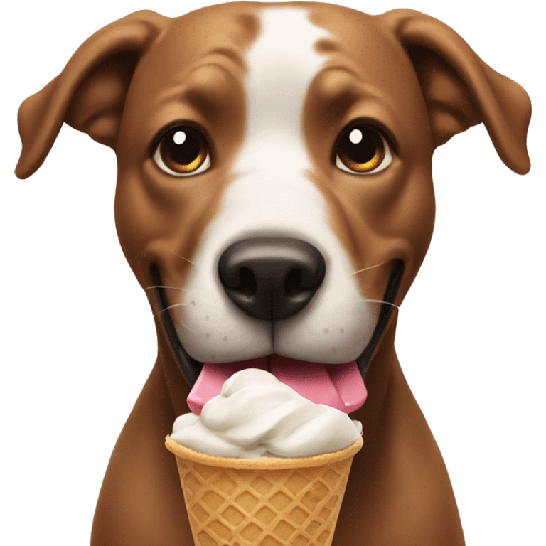 dog eat ice cream emoji