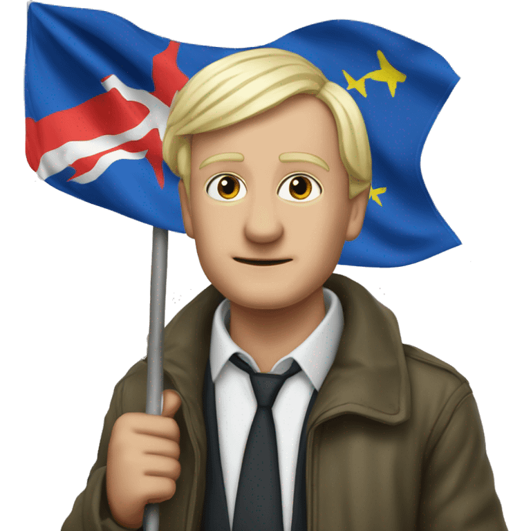 Lepen avec drapeau algérien  emoji