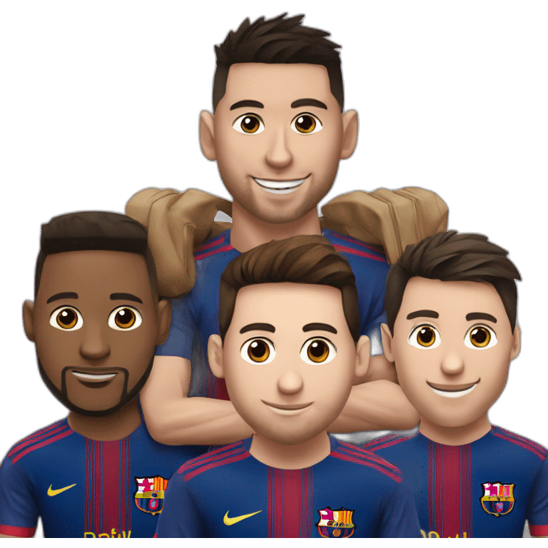 Messi en train de jouer a cache cache avec ronaldo et neymar emoji