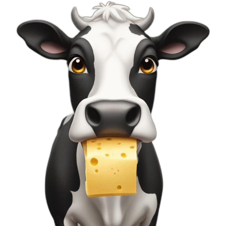 Cow eating emoji