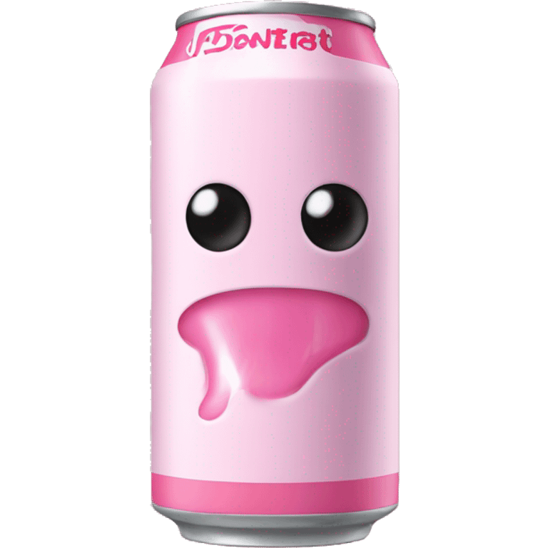 Energy drink pastel pink monster emoji