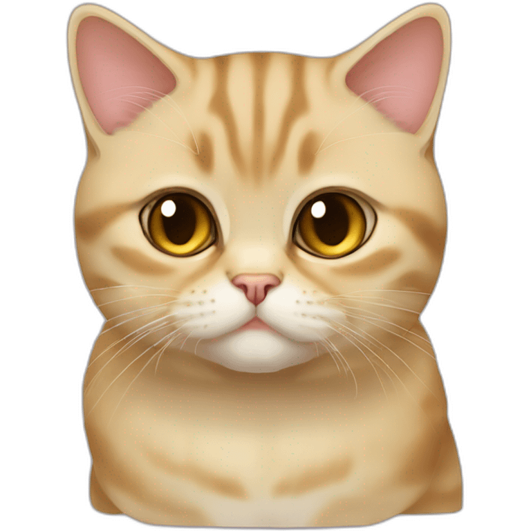 British fold shorthair gold chinchilla cat emoji