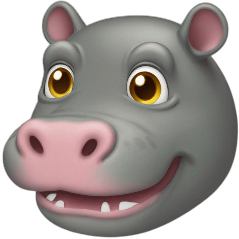 hippopotame sur un chat emoji