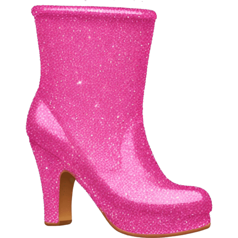 pink glitter boots emoji