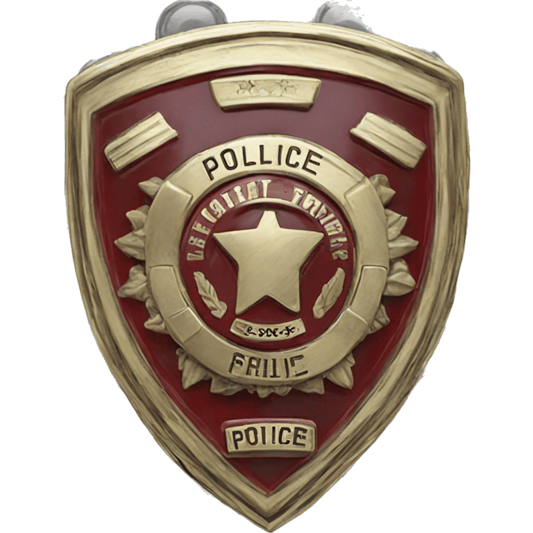 police badge red emoji