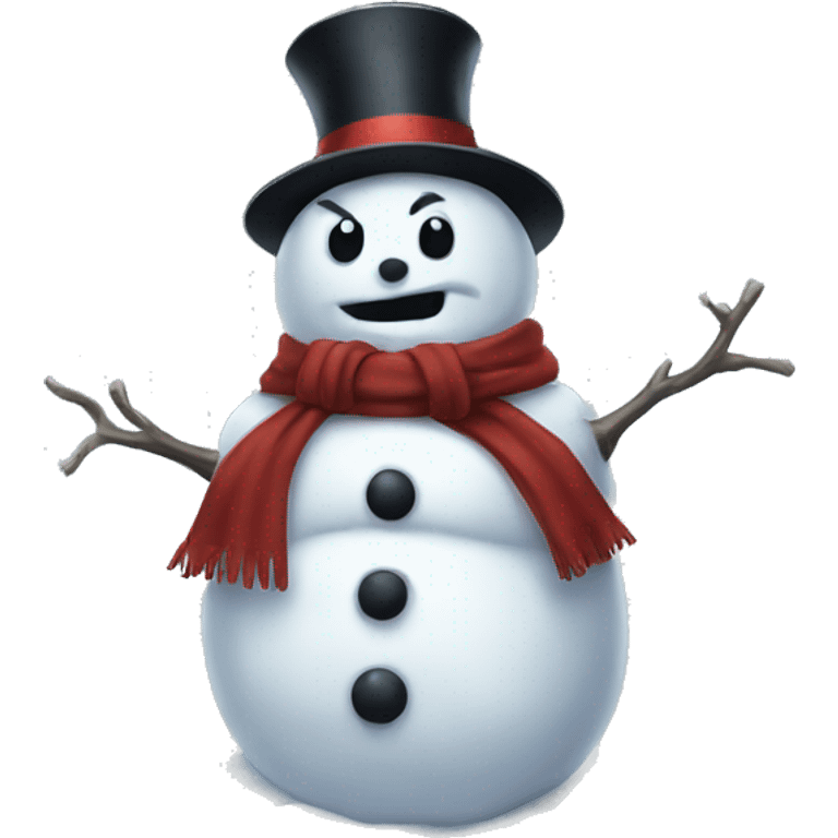 An evil snowman  emoji