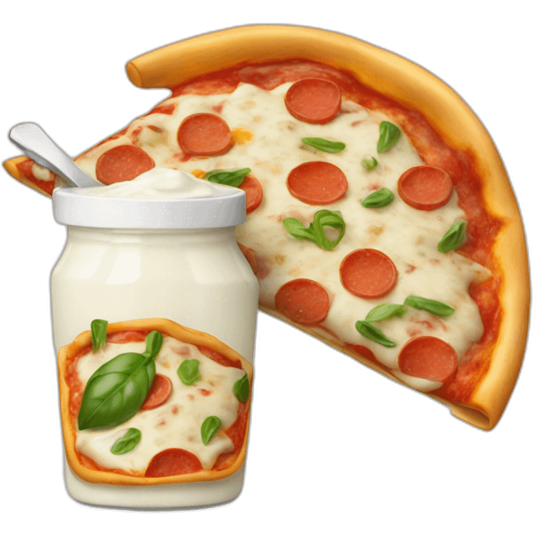 pizza and ranch dressing emoji