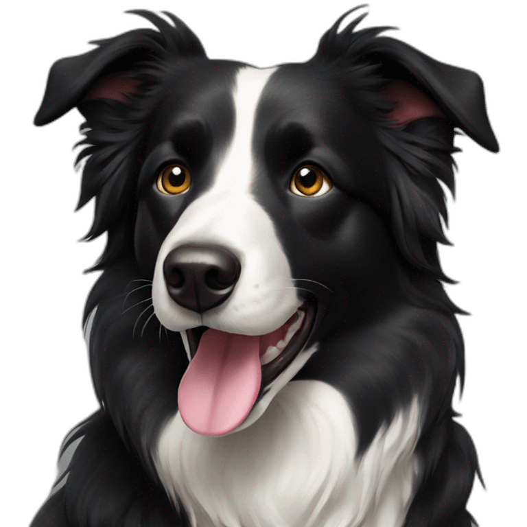 all-black-border-collie emoji