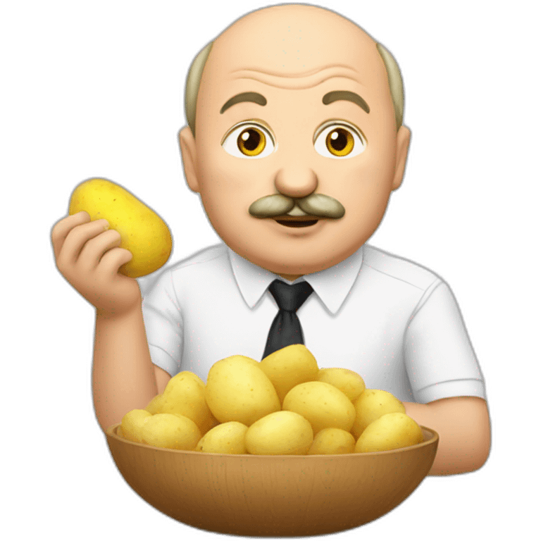 Lukashenko eating potatoes emoji