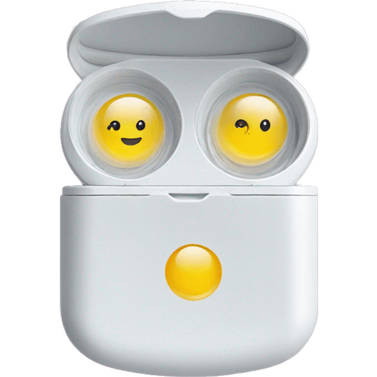 dual compartment prescription contact lens case emoji