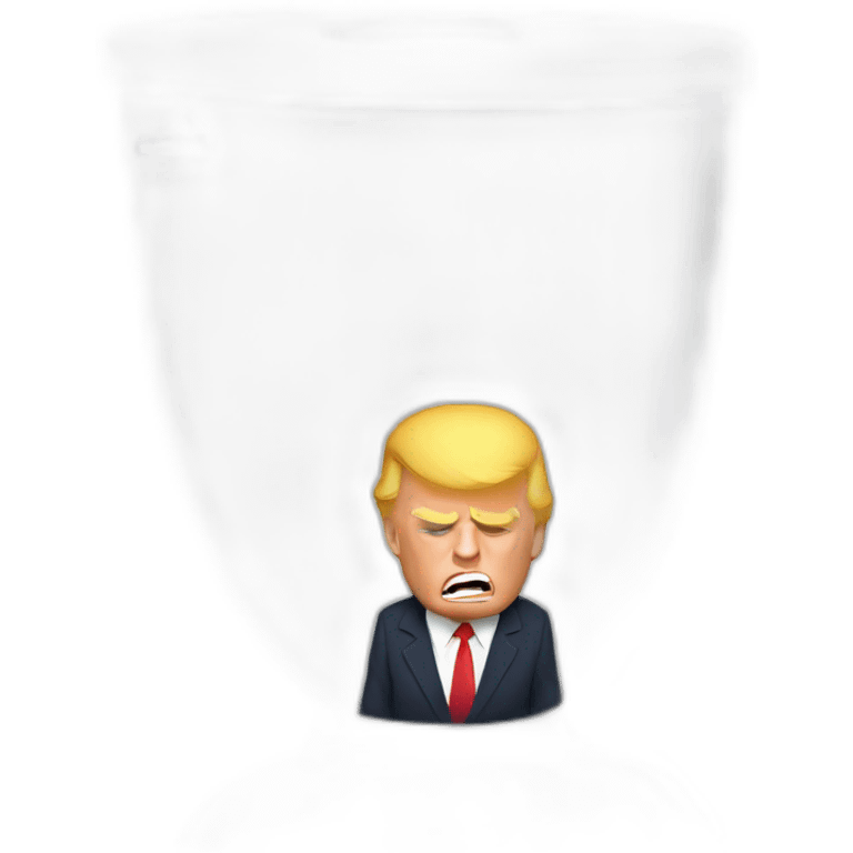 Donald trump dying on the toilet emoji